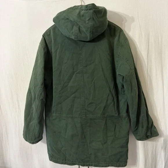 AJ SportVintage Green‎ Blue Reversible Field Barn Jacket Size Medium Cotton